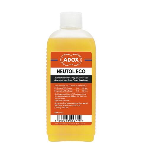 Adox Neutol ECO 500 ml conc. Høykapasitets sort/hvit papir-fremkaller