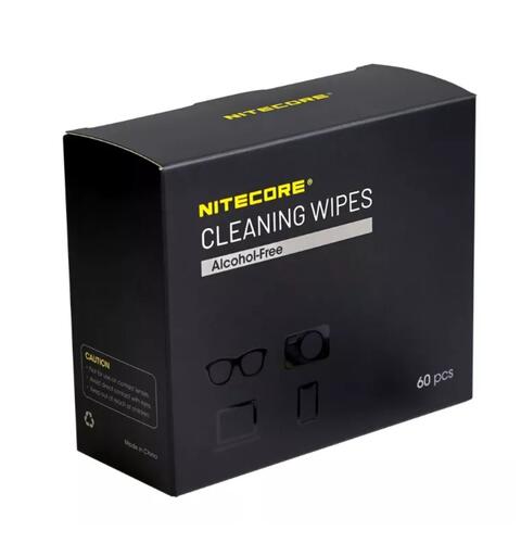 Nitecore Cleaning Wipes 60stk Renseservietter til optikk, kamera m.m.