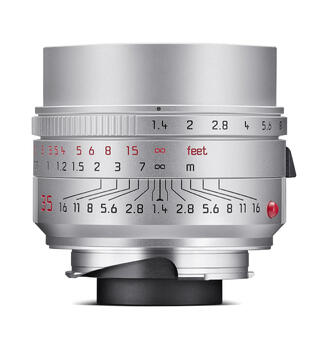Leica Summilux-M 35mm f/1.4 ASPH Sølv Vidvinkel. Filterfatning E46