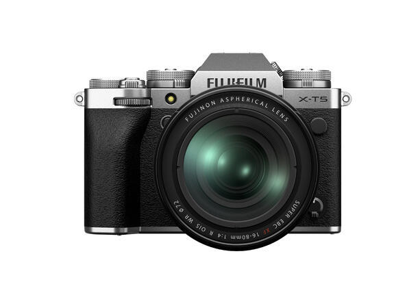 Fujifilm X-T5 Kit m/16-80mm f/4 R Sølv Værtettet, IBIS, 6K, 40Mp