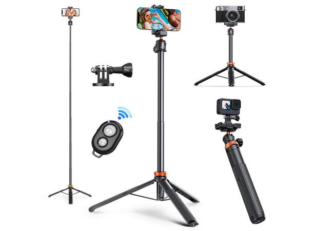 K&F 2-in-1 Selfie og bordstativ Praktisk Stativ m/blåtann fjernkontroll