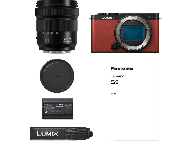 Panasonic Lumix S9 kit 20-60mm f/3.5-5.6 24,2 Mp, Fullformat, Crimson red