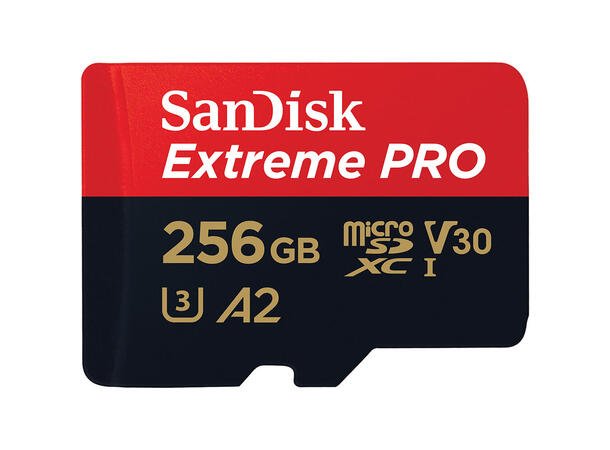 Sandisk MicroSDXC Extreme Pro 256 GB 200MB/s A2 C10 V30 UHS-I