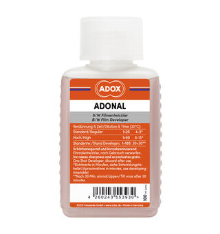 Adox Rodinal 100ml (Adonal) Rimelig sort/hvit fremkaller