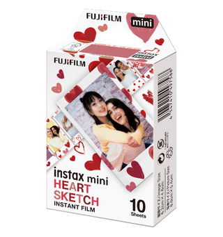 Fujifilm Instax Film mini Heart Sketch 10ark.Fuji Instax mini/Polaroid PIC300