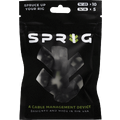 Sprig Cable Management Value Pack Pakke med 10 stk 1/4", 5 stk 3/8" Sort