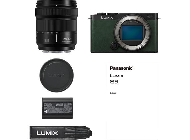 Panasonic Lumix S9 kit 20-60mm f/3.5-5.6 24,2 Mp, Fullformat, Dark Olive