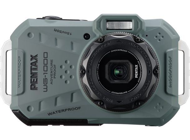 Pentax WG-1000 kompaktkamera Oliven Vanntett kamera for nybegynneren