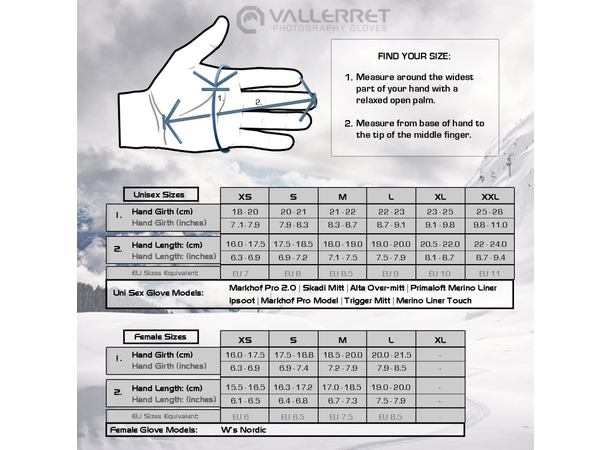 Vallerret Power Stretch Pro Liner XS Tynn hanske med touch