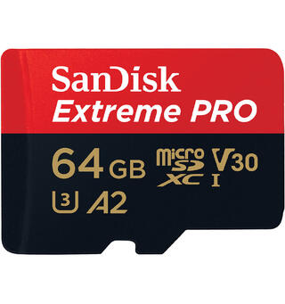 Sandisk MicroSDXC Extreme Pro 64 GB 200MB/s A2 C10 V30 UHS-I