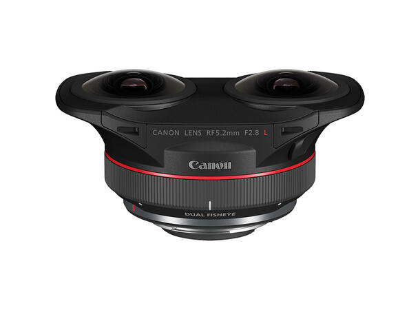 Canon RF 5.2mm f/2.8L Dual Fisheye 180° VR opptak på en singel sensor