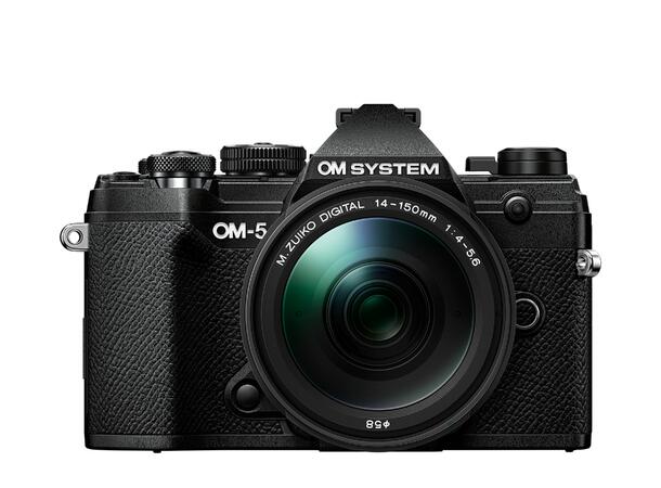 OM SYSTEM OM-5 Kit, Sort Olympus M.Zuiko ED 14-150mm f/4-5.6 II
