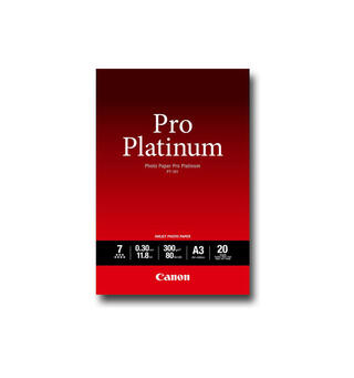 Canon Photo Paper PRO Platinum A3 Pakken inneholder 20 ark, 300gsm