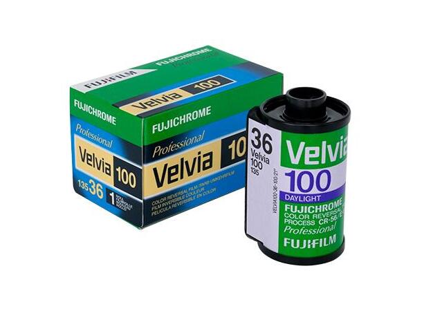 Fujifilm Fujichrome Velvia 100 135/36 E6 Positiv Dias 135-film. 36 eksp.
