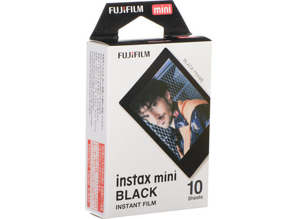 Fujifilm Instax Film 10pk Sort ramme 10 bilder, Fargefilm med sort ramme