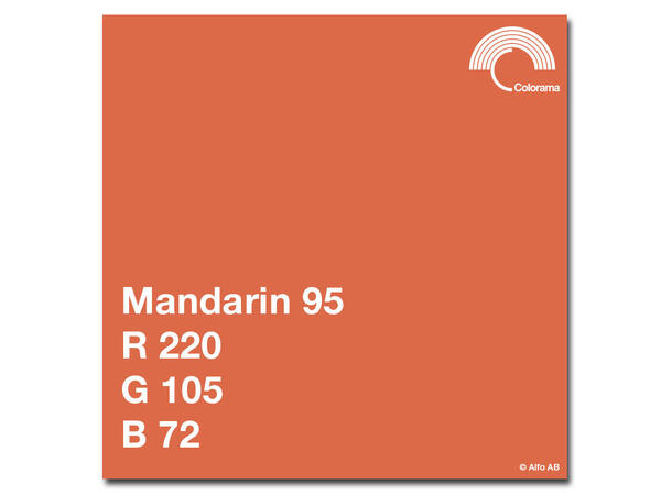 Colorama 2.72X11M Mandarin Papirbakgrunn 2,72m bred Oransje