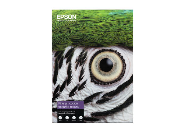 Epson Fine Art Cotton Textured Natural A2, 25 ark