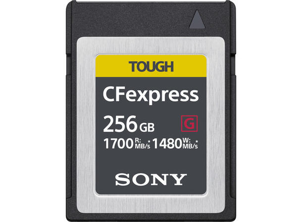 Sony CFexpress 256 GB Les 1700 MB/s, Skriv 1480 MB/s
