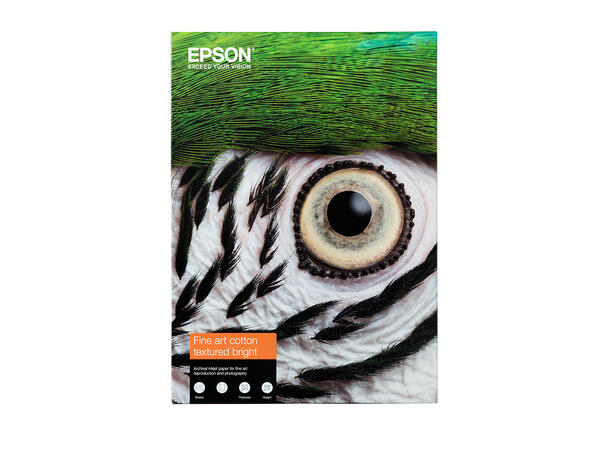 Epson Fine Art Cotton Textured Bright A2 A2 høykvalitets kunstpapir