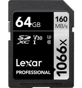 Lexar Professional SDXC 160MB/s 1066x, 160MB/s, U3, V30, UHS-I