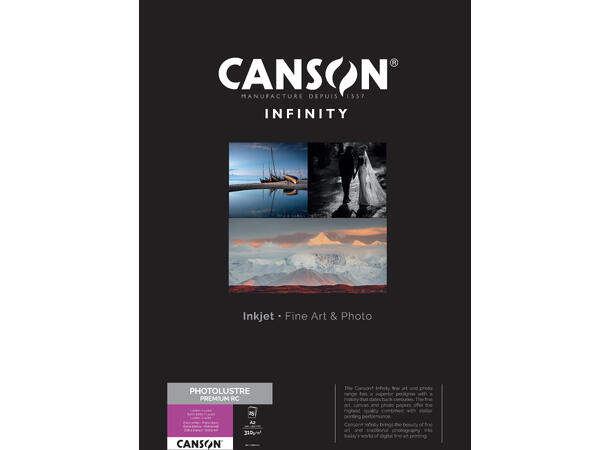 Canson Photo Lustre Premium RC A2 Pakken inneholder 25 ark, 310gsm