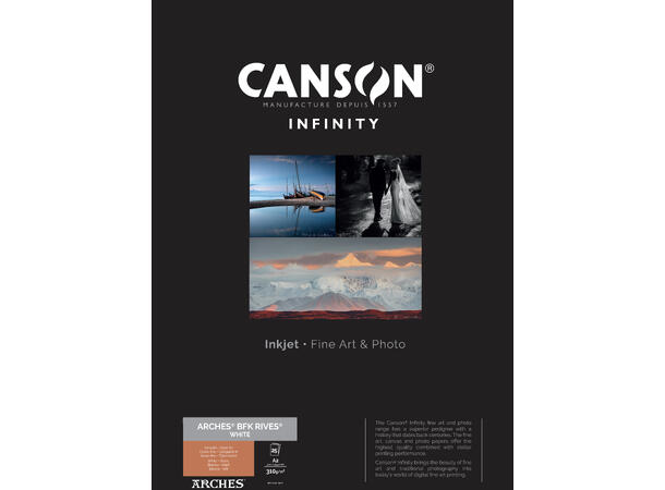 Canson Arches BFK Rives A2 25 ark (White) 310 gsm