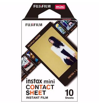 Fujifilm Instax Film mini Contact Sheet 10 bilder, fargefilm Fuji Instax mini