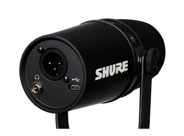 Shure MV7 Podcast Microphone, black for podkast, streaming og musikk.
