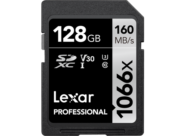 Lexar Professional SDXC 160MB/s 128GB 128 GB, 1066x, 160MB/s, U3, V30, UHS-I
