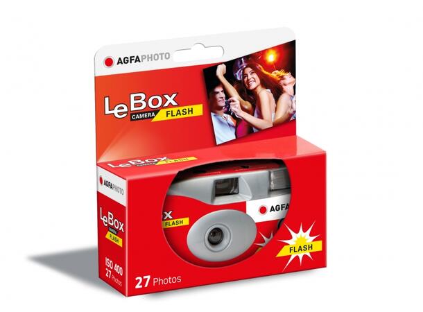 Agfa Le Box Flash Engangskamera Engangskamera med 27 eksponeringer